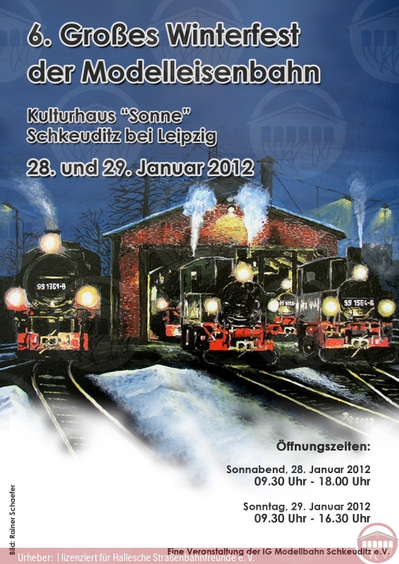 Plakat zur Veranstaltung "6. Winterfest der Modellbahn in Schkeuditz"